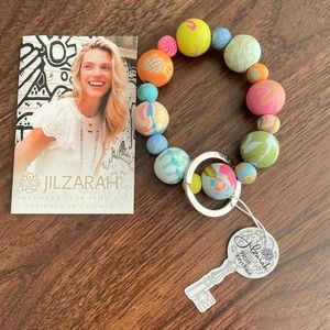 NWT JILZARAH Wrist Keychain Bracelet Keyring Beaded